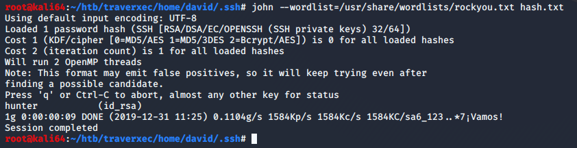 ssh passphrase cracked